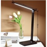 Lampe de bureau led 3 niveaux de luminosit flexible contrle tactile protection des yeux lampe de chevet ...