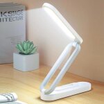 Lampe de bureau led - pliable - intensit� variable - rechargeable usb 800 mah - filtre lumi�re bleue