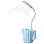 Lampe de bureau - led - rechargeable usb - dimmable - design contemporain - enfant - bleu