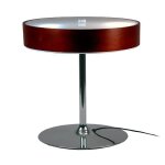 Lampe de bureau malibu chrom et bois bne