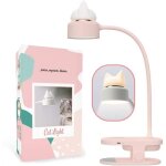 Lampe de bureau  pinceclip lampe flexible avec veilleuse chatliseuse  pincerose - lgre & pratique ...