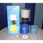 Lampe de camping lampe � gaz lanterne campante avec allumage pi�zo + 1 cartouche de gaz
