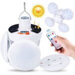 Lampe de camping solaire 5 modes sos �tanche usb rechargeable lanterne de camping portable 2400 mah � ...