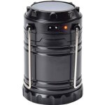 Lampe de camping solaire lanterne led rechargeable multifonction pliante - noir - mixte Lampe de camping solaire lanterne led rechargeable multifonction pliante - noir - mixte