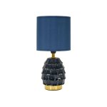 Lampe  poser en cramique et mtal pigny 15 x 30. 5 cm bleu