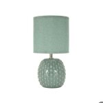 Lampe  poser en cramique pontus 14 x 27 cm bleu clair