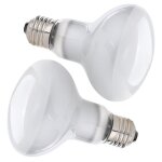Lampe chauffante 2pcs 50w lampe chauffante tortue uva e27 spiral lampe reptiles220v silver plated glass ...