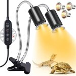 Lampe chauffante pour reptiles lampe chauffante � double t�te pour reptiles lampe uva / b pour tortues ...