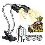 Lampe chauffante tortue - uva / uvb - 3 ampoules (25w 50w 75w) - clip rotatif 360° - flexible 38 cm Lampe chauffante tortue - uva / uvb - 3 ampoules (25w 50w 75w) - clip rotatif 360° - flexible 38 cm