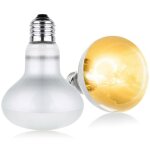 Lampe chauffante2pcs 100w lampe chauffante tortue uva e27 spiral lampe reptiles silver plated glass ampoule ...