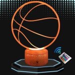 Lampe de chevet 3d led ballon basket basketball 16 couleurs pour enfant veilleuse id�e cadeau no�l anniversair ...