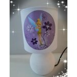 Lampe de chevet - fee - cloquette - pied en céramique - abat - jour en coton - 60w e14 Lampe de chevet - fee - cloquette - pied en céramique - abat - jour en coton - 60w e14