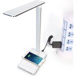 Lampe de chevet led avec chargeur sans fil - touch control en alu - port usb