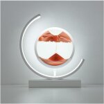 Lampe de chevet  led en verre avec peinture en sable mouvant luminaire dcoratif circulaire dynamique ...
