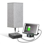 Lampe de chevet - non spcifi - modle tactile - dimmable - port de chargement usb - abat - jour en ...