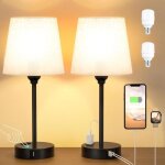 Lampe de chevet tactile avec ports usb - a + c + prise ca 3 intensit variable lampes de chevet lot de ...