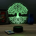 Lampe de chevet veilleuse arbre de vie avec tlcommande - cadeau anniversaire surprise collection dco ...