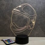 Lampe de chevet 3d casque pompier f1 - xf