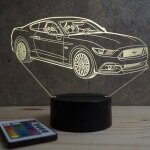 Lampe de chevet 3d ford mustang gt 2016