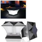 18 led solaire lampe pilier jardin colonne exterieur lumi�re blanche lampe de jardin