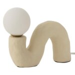 Lampe � poser design pierre 22cm beige
