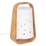 Lampe à poser enfant étoiles ajourées 26cm blanc Lampe à poser enfant étoiles ajourées 26cm blanc