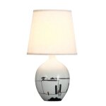 Lampe  poser - fine asianliving - porcelaine chinoise - diamtre 28 cm - hauteur 51 cm - 40w led