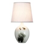 Lampe  poser - fine asianliving - porcelaine chinoise - diamtre 28 cm - hauteur 53 cm - 40w