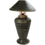 Lampe  poser - fine asianliving - spirale fait main - noir - 40x40x65cm - bambou