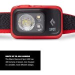 Lampe frontale black diamond spot 400 - rouge / noir - 4 piles aaa - pour randonne