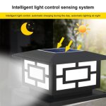 Lampe de jardin exterieur - borne lumineuse - 1pc - 20cm - noir - energie solaire - led - contemporain ...