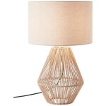 Lampe  poser laraine naturel - beige - brilliant - classique - intemporel - bois massif