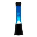 Lampe � lave - fisura - vintage - base noire - liquide bleu - 395 cm