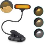Lampe de lecture 19 led liseuse clip rechargeable protection des yeux gradation en continu & 3 couleurs ...