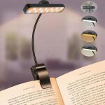 Lampe de lecture 24 led liseuse clip rechargeable 3 couleurs & 5 luminosit� 360� cou flexible portable ...