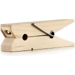 Lampe de lecture - pince  linge - bois - 3w - led - design contemporain