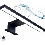 Lampe led pour miroir de salle de bain avec prise - triomphe couleur : noir mat - applique murale en ...