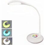 Lampe led rgb sans fil lampe de bureau tactile bras flexible veilleuse