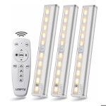 Lampe led sans fil 3 packs avec t�l�commande - pour chambres armoires vitrines aucun c�blage requis
