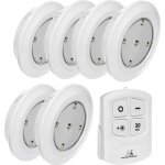 Lampe led sans fil - mce165 - t�l�commande incluse - 6 pi�ces - �clairage mural et plafond