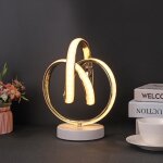Lampe  poser - led - spirale - design moderne - clairage intrieur - couleur or