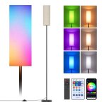 Lampe led sur pied moderne r�glable rgb tube vertical �clairage dambiance salon variateur dintensit� ...