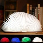 Lampe de livre pliage led - charge usb - 4 couleurs de lumire - blanc - mtal et plastique - intrieur ...
