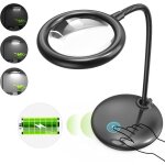 Lampe loupe rechargeable5x loupe de lecture sur pied avec lumiereloupe grossissante led rechargeable ...