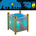 Lampe magique ombres chinoises - bois naturel