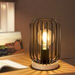 Delipop lampe de chevet ? noir métal & bois ? e27 60w ? 14x14x21. 5 cm Delipop lampe de chevet ? noir métal & bois ? e27 60w ? 14x14x21. 5 cm