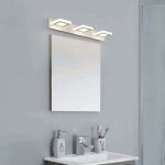 Lampe miroir applique salle de bain lumi�re tricolore 15w luminaire salle de bain int�rieure moderne ...