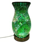 Lampe - mosaïque - vert Émeraude - métal et verre - 22 cm - ambiance intérieure Lampe - mosaïque - vert Émeraude - métal et verre - 22 cm - ambiance intérieure