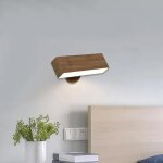 Lampe murale design bois 4w led rechargeable 2000mah applique minimaliste pour salon et chambre �clairage ...
