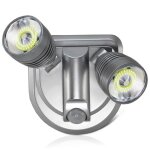 Fishtec double spot led sans fil orientable avec d�tecteur de mouvement ip44 - 500 lm